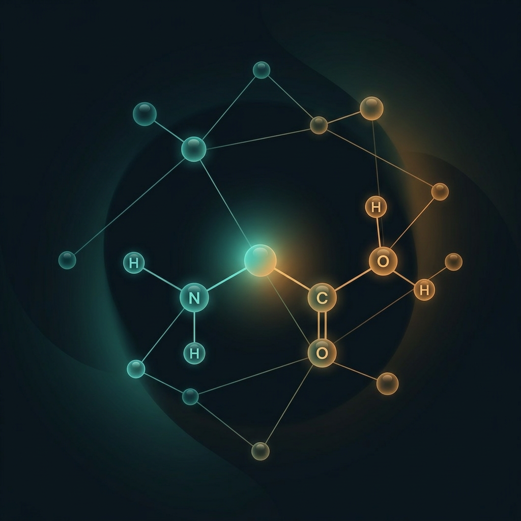 Glycine abstract molecular diagram v2